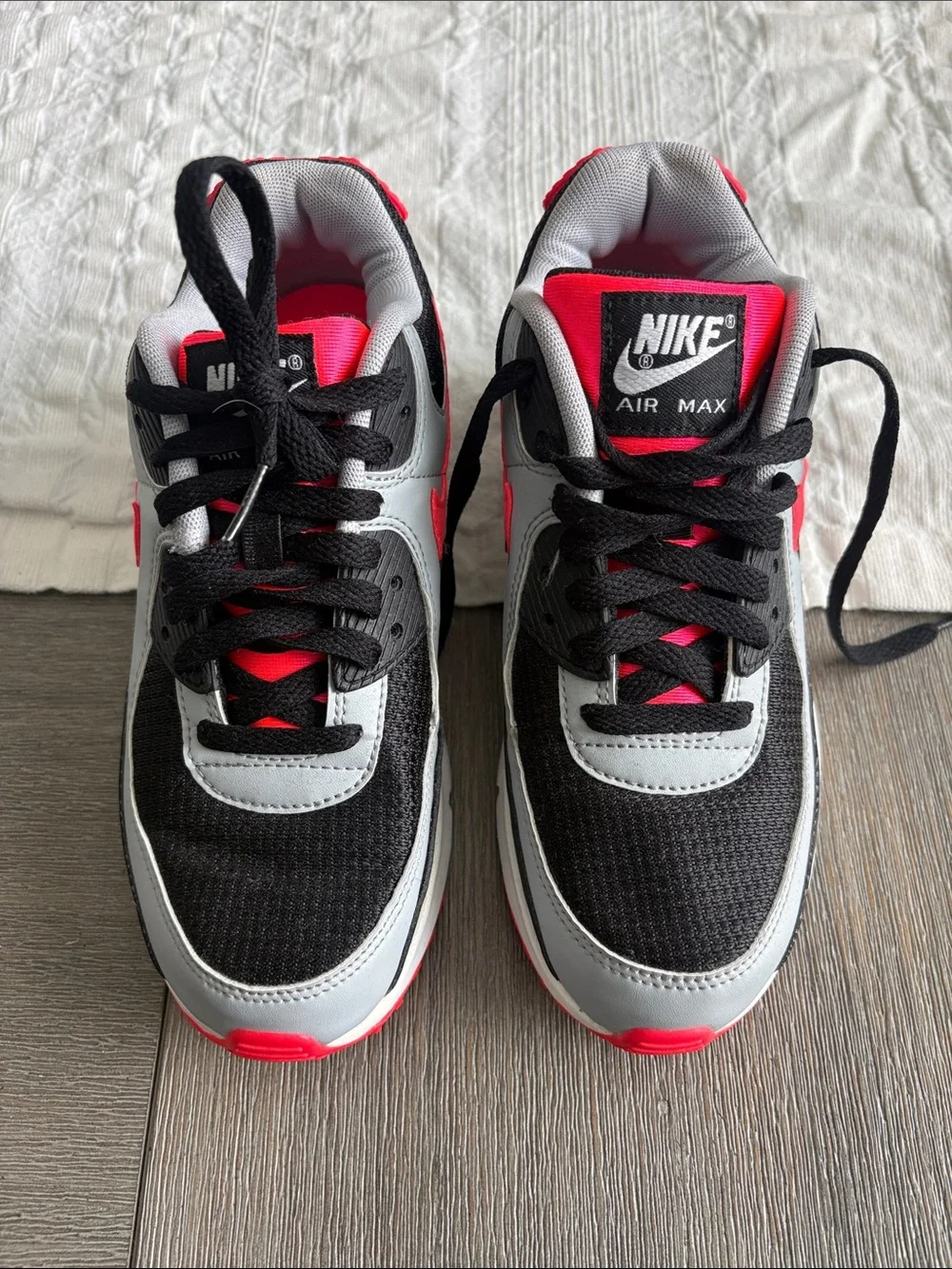 Nike Kids Air Max Sneakers in Black, Gray & Pink